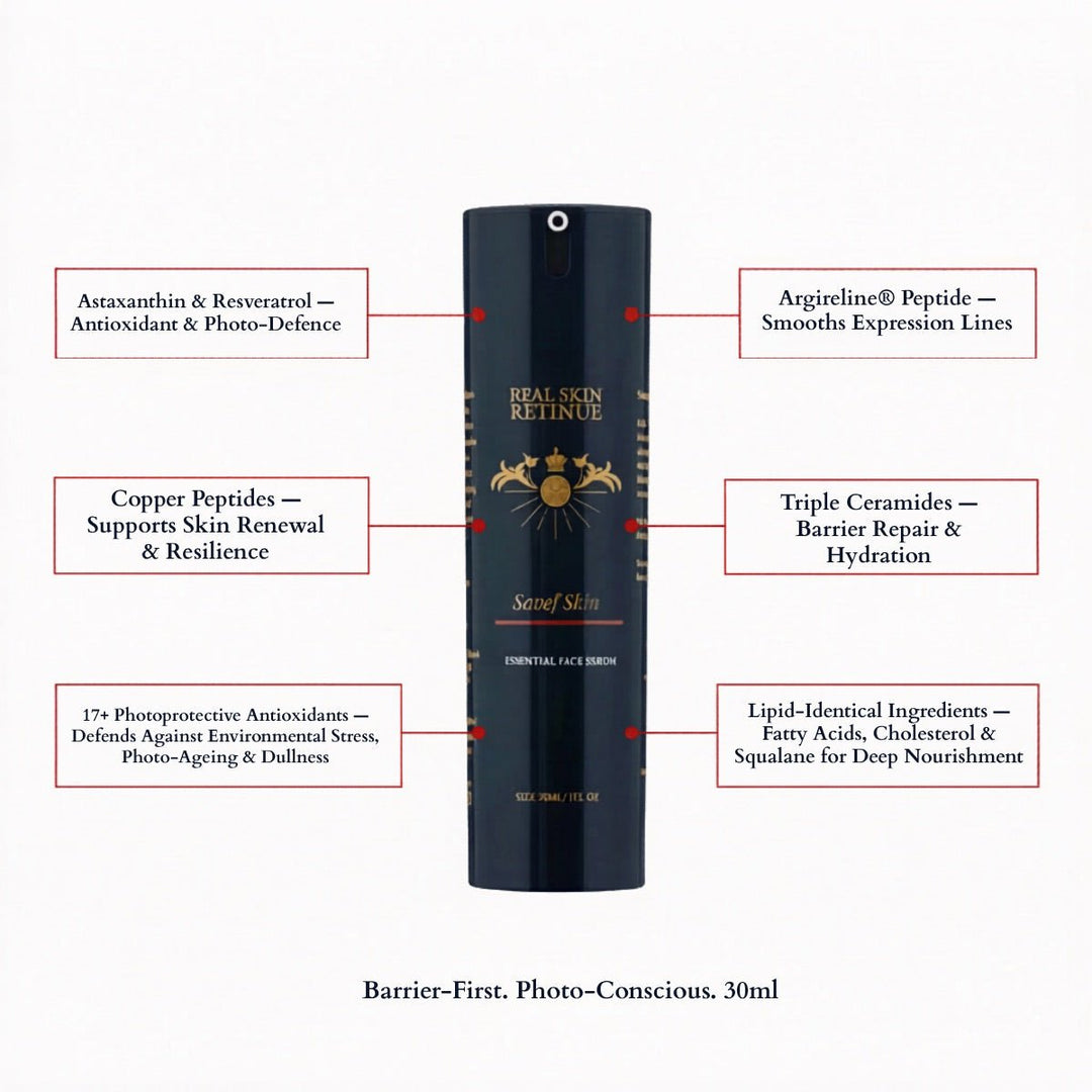 SAVEF SKIN™ Essential Face Serum | Complete Defense for Photoprotection, Barrier Support, Hydration, Brightening & Resilience